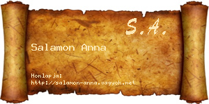 Salamon Anna névjegykártya